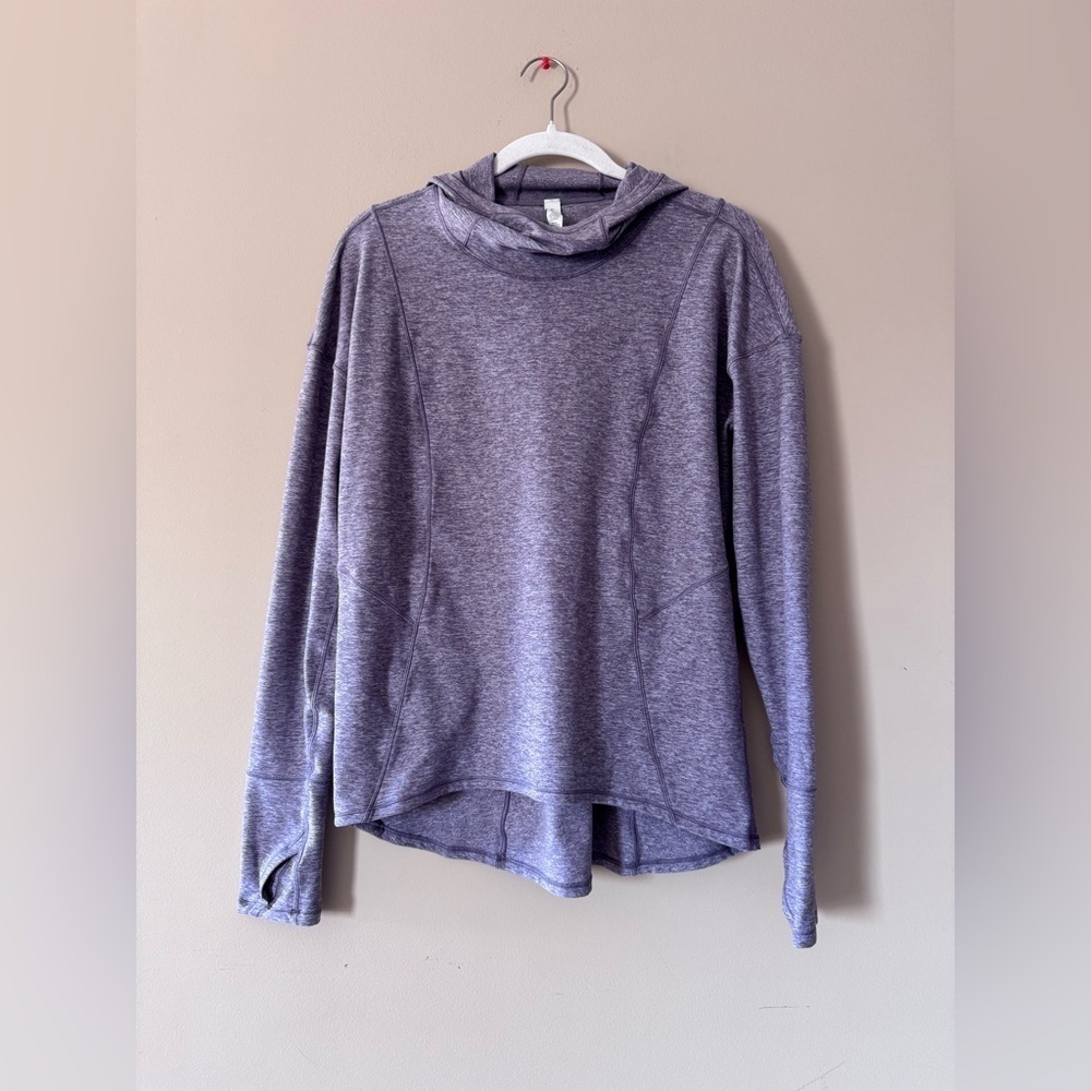 Lululemon Womens Ready to Rulu Hoodie Pullover Medium Heathered Mulberry EUC